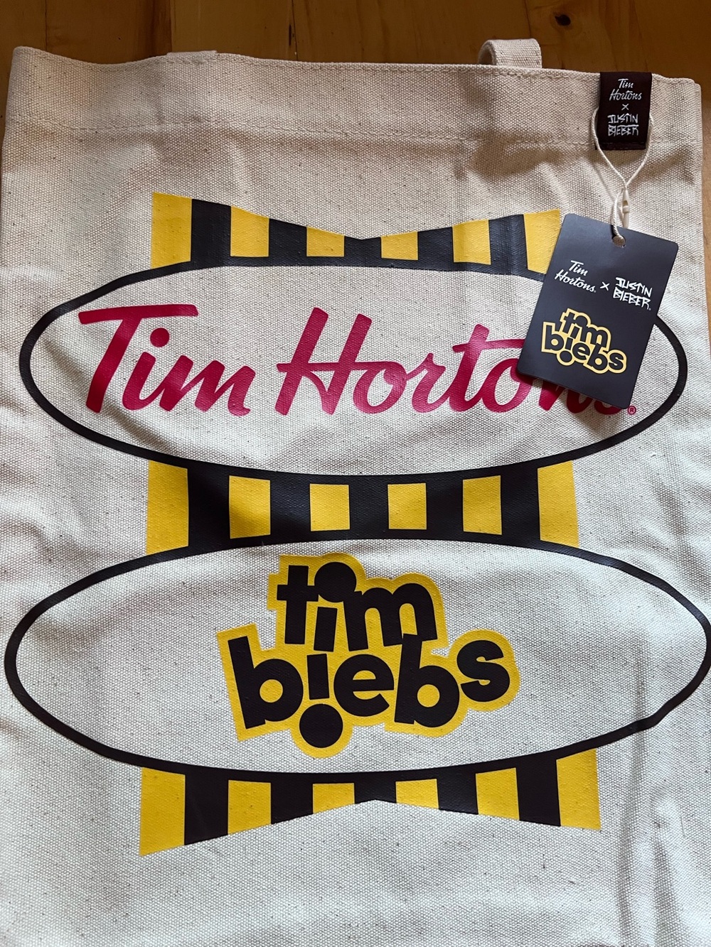 BNWT Justin Bieber collab Tim Hortons tote
